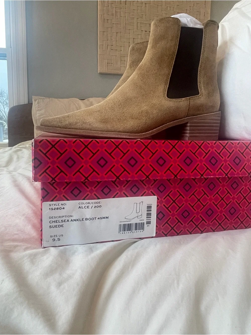 Tory Burch Suede Chelsea Ankle Boots